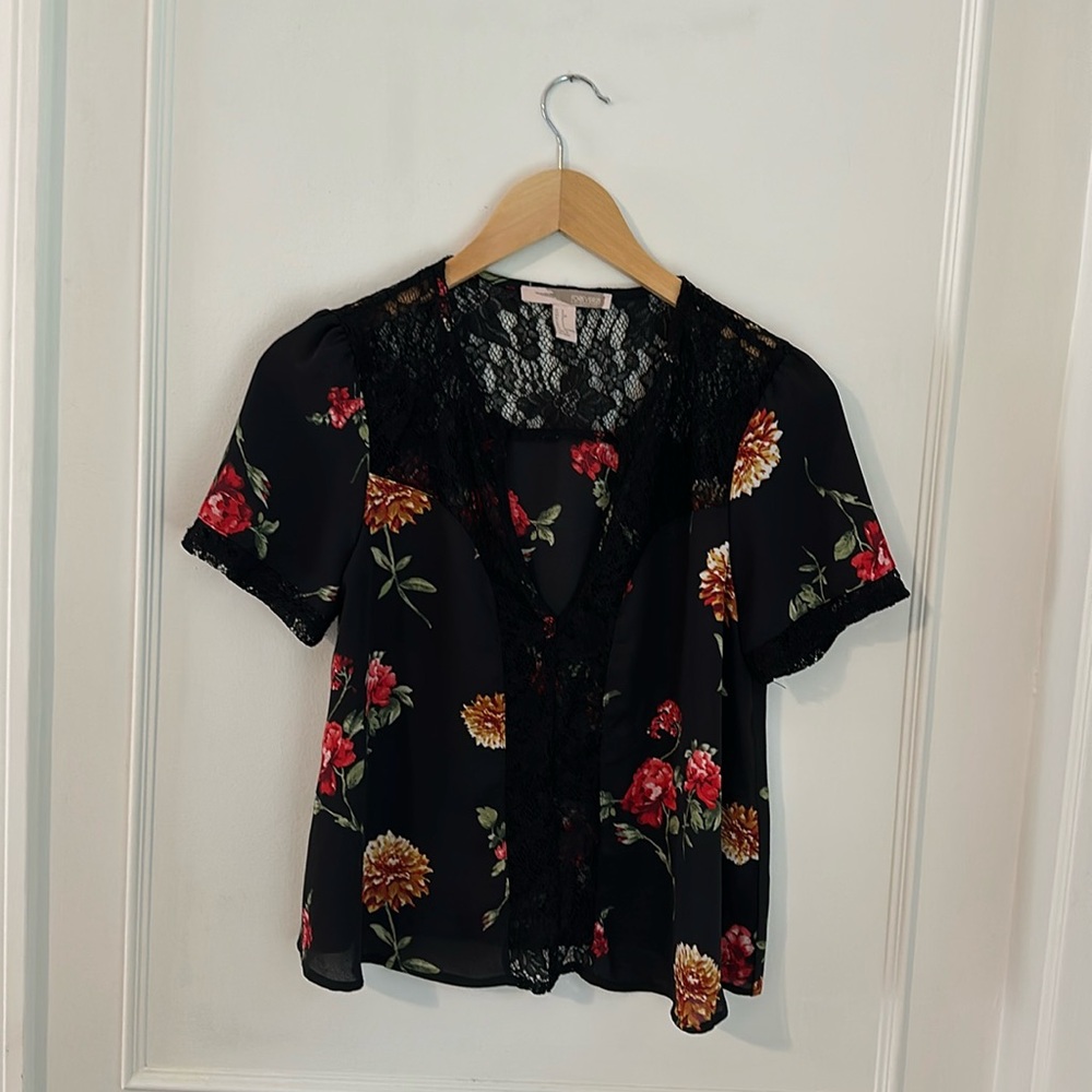 Forever-21 Floral Blouse
